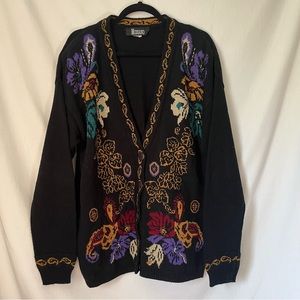 Vintage 80s 90s Women's Sweater Cardigan - MODIANO - Large